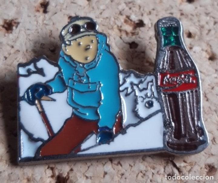 Pins de colecci&oacute;n: Pin Tintin botella Coca Cola Milu Tintin en el Tibet
