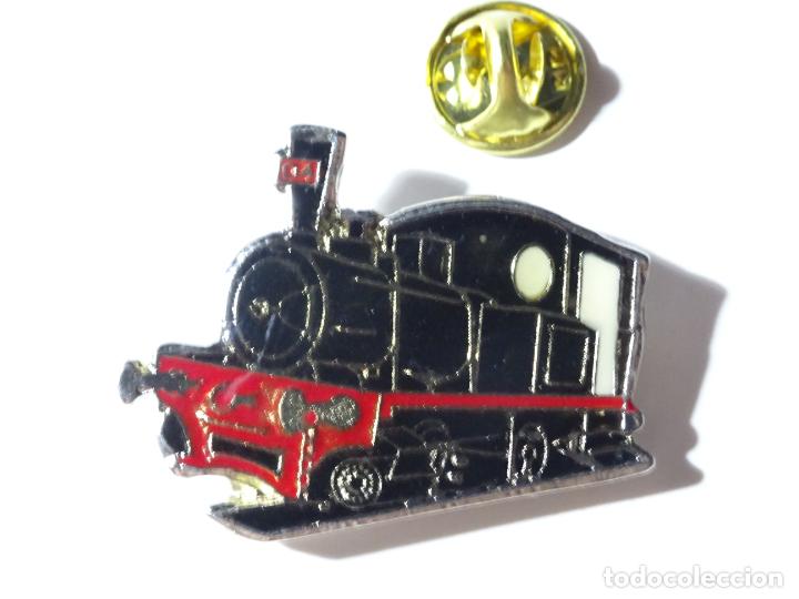 Collection pins: PIN DE TRENES FERROCARRILES. ESPA&Ntilde;A. ANTIGUA LOCOMOTORA