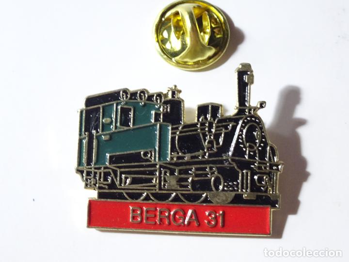Pin's de collection: PIN DE TRENES FERROCARRILES. ESPA&Ntilde;A. ANTIGUA LOCOMOTORA BERGA 31