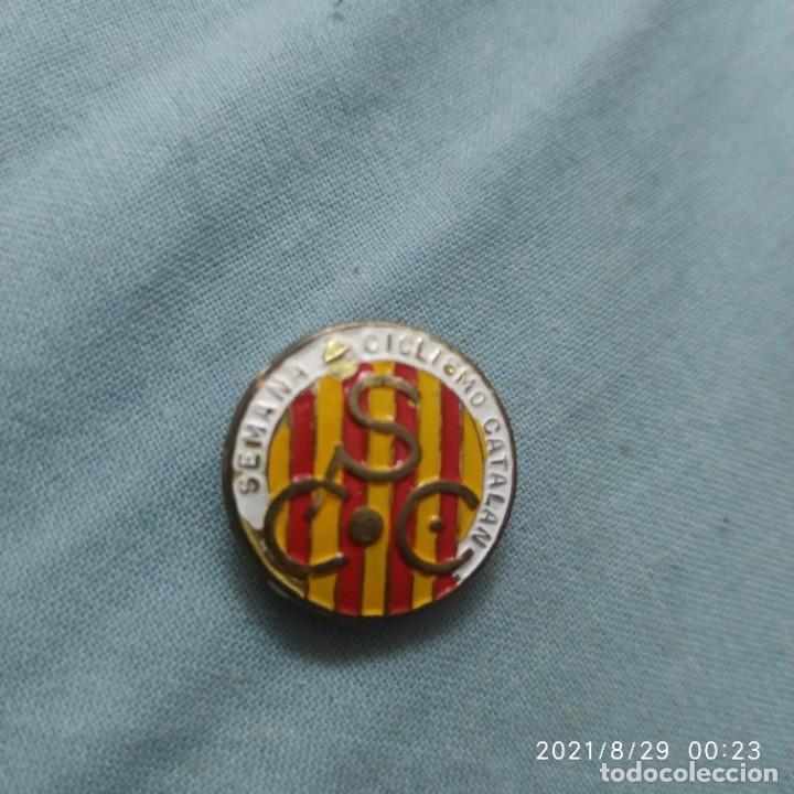 Pins de colecci&oacute;n: Pin tipo insignia de solapa semana ciclismo catal&aacute;n bicicleta Catalu&ntilde;a