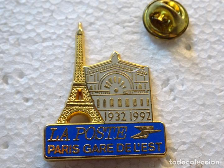 Pins de colecci&oacute;n: PIN DE TRENES FERROCARRILES. FRANCIA PARIS GARE DE L'EST. ESTACI&Oacute;N FERROCARRILES. CORREOS