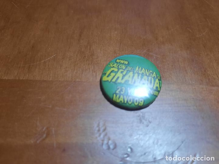Pins de colecci&oacute;n: SAL&Oacute;N MANGA GRANADA. CHAPAS. PINS. 0,23 MM. PARTE ATR&Aacute;S PL&Aacute;STICO. BUEN ESTADO. SIN USO. DIFICIL