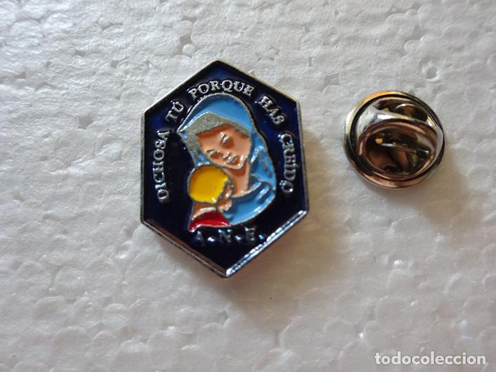 Pins de cole&ccedil;&atilde;o: PIN RELIGIOSO SEMANA SANTA. DICHOSA TU PORQUE HAS CREIDO. ANE. VIRGEN NI&Ntilde;O