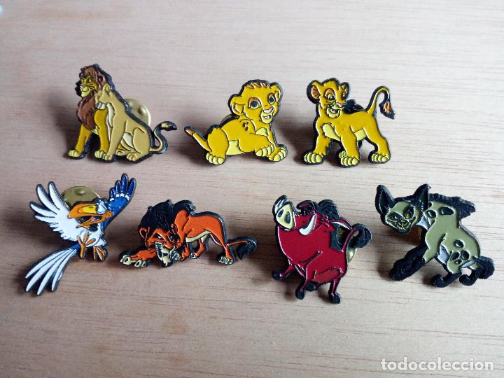 Pins de colecci&oacute;n: LOTE 7 PINS / INSIGNIAS - EL REY LEON - THE LION KING - DISNEY