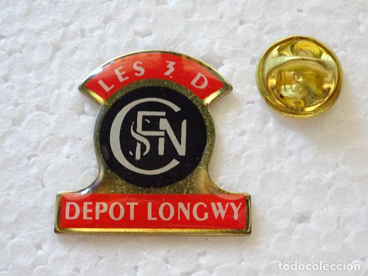 Pins de colecci&oacute;n: PIN DE TRENES FERROCARRILES. FRANCIA . DEPORT LONGWY LES 3D
