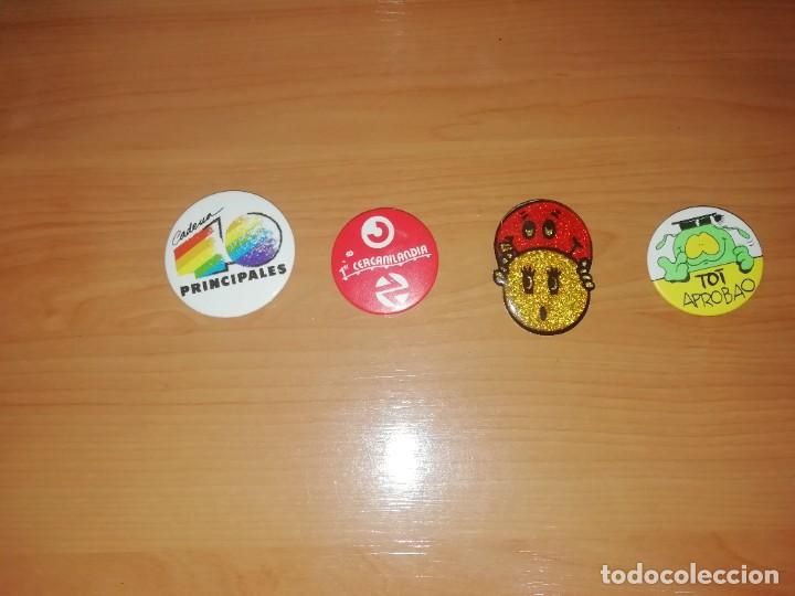 Collection pins: Lote 17. 4 Placas imperdible publicitarias