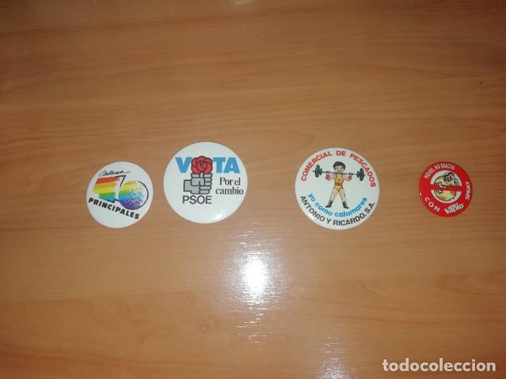 Collection pins: Lote 18. 4 Placas imperdible publicitarias
