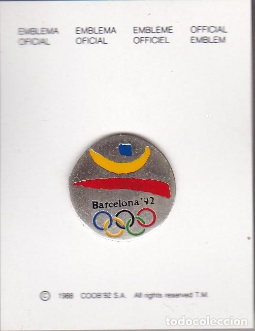 Pins de colecci&oacute;n: PIN PLATEADADO DE LAS OLIMPIADAS DE BARCELONA 92 EN SU ESTUCHE ORIGINAL (NUEVO)