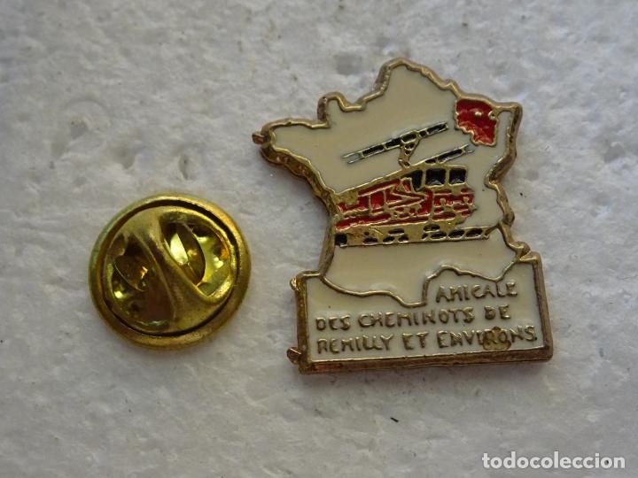 Pins de colecci&oacute;n: PIN DE TRENES FERROCARRILES. FRANCIA. SCNF. FERROVIARIOS DE REMILLY
