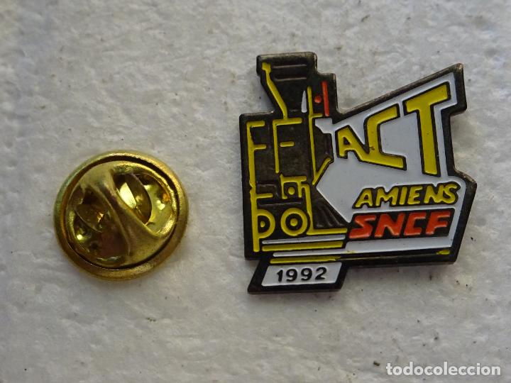 Pins de colecci&oacute;n: PIN DE TRENES FERROCARRILES. FRANCIA. SCNF. FERROVIARIOS AMIENS 1992