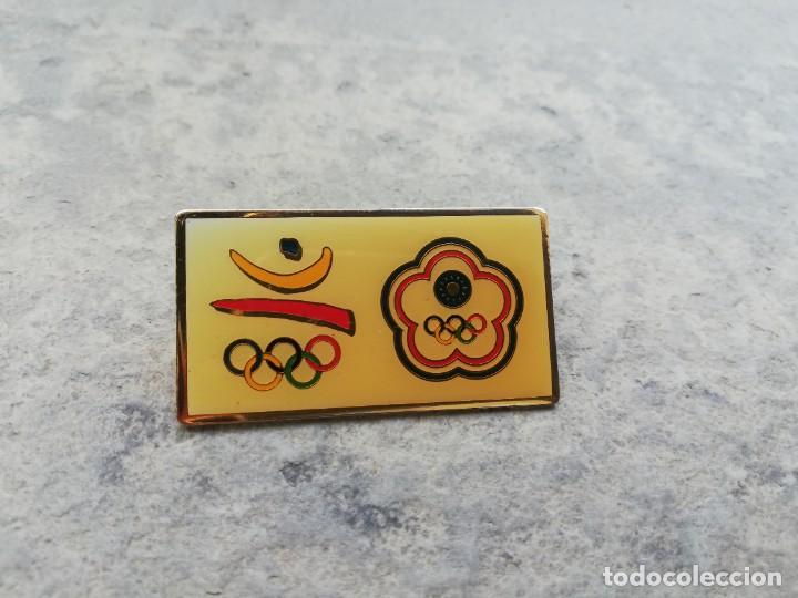 Pins de colecci&oacute;n: PIN DE LAS OLIMPIADAS DE BARCELONA 92, ES BARCELONA 92 Y COMITE OLIMPICO EUROPEO MIDE 5 CM