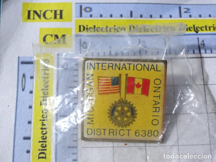 Collection pins: PIN DEL CLUB DE ROTARIOS ROTARY INTERNACIONAL. 6380 BANDERAS ESTADOS UNIDOS CANAD&Aacute;