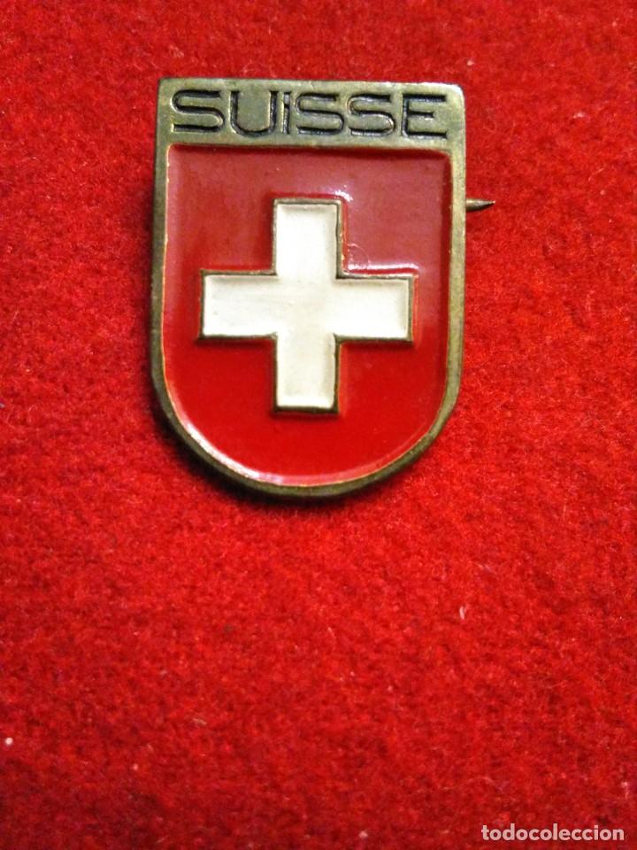 Pins de colecci&oacute;n: INSIGNIA ESCUDO PAIS SUISSE , SUIZA , ESQUI SKY