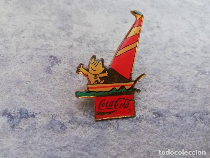 Pins de colecci&oacute;n: PIN DE COCACOLA ES EL COBI NAUTICO DE LAS OLIMPIADAS DE BARCELONA 92 ES OFICIAL A&Ntilde;OS 90