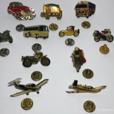 Pins de colección: LOTE 11 PINS DE MOTOR AÑOS 90 - COCHE, MOTO, AVION, AUTOBUS. Lote 311555203