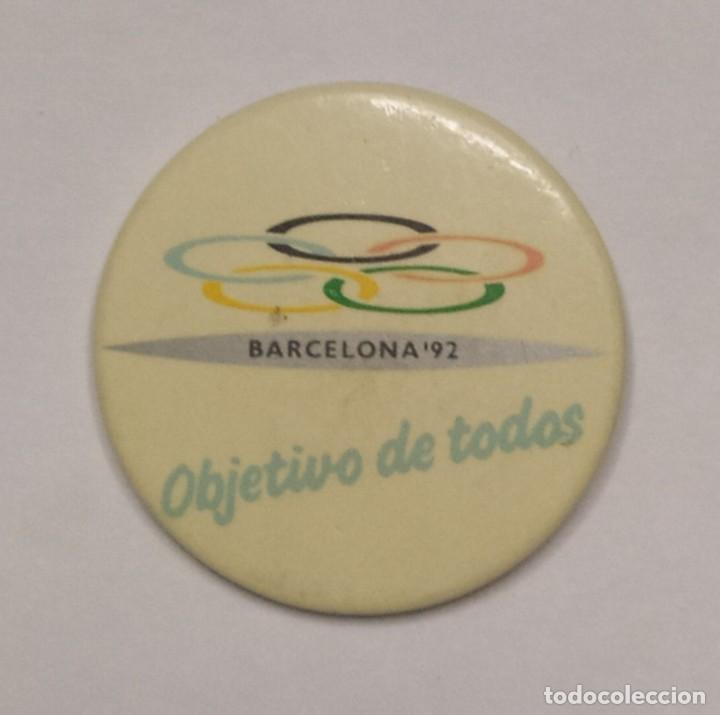 Pins de colecci&oacute;n: ## Barcelona 92 Objetivo de todos - Chapa con imperdible #