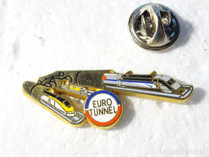 Collection pins: PIN DE TRENES FERROCARRILES. FRANCIA GRAN BRETA&Ntilde;A. EUROT&Uacute;NEL EURO TUNNEL
