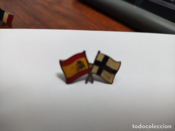 Pins de colecci&oacute;n: Pin doble bandera Espa&ntilde;a Finl&agrave;ndia