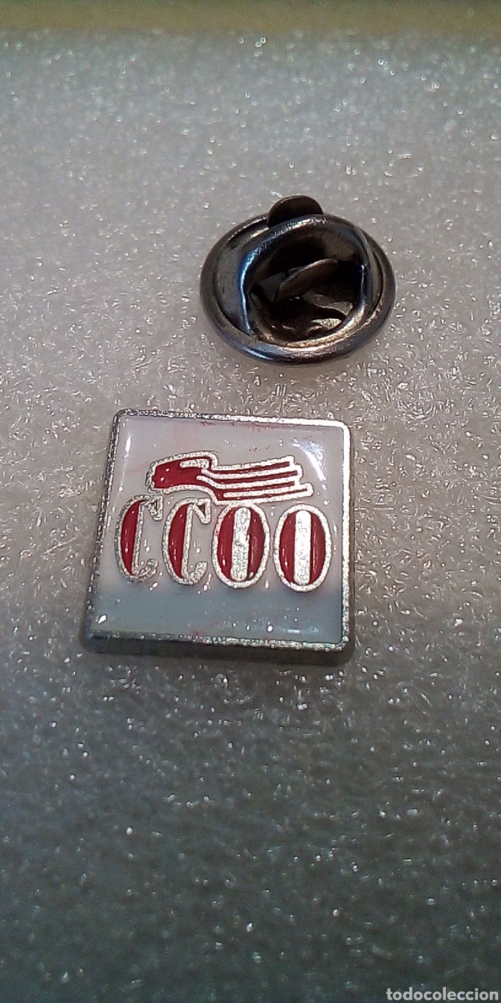 Pins de colecci&oacute;n: PIN 073 SINDICATOS &Uacute;NICO CCOO COMISIONES OBRERAS DE CATALU&Ntilde;A CATALUNYA ROJO FONDO BLANCO PINS PINES
