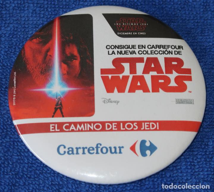 Pins de colecci&oacute;n: Lo ultimos Jedi - Star Wars - Chapa promocional Carrefour
