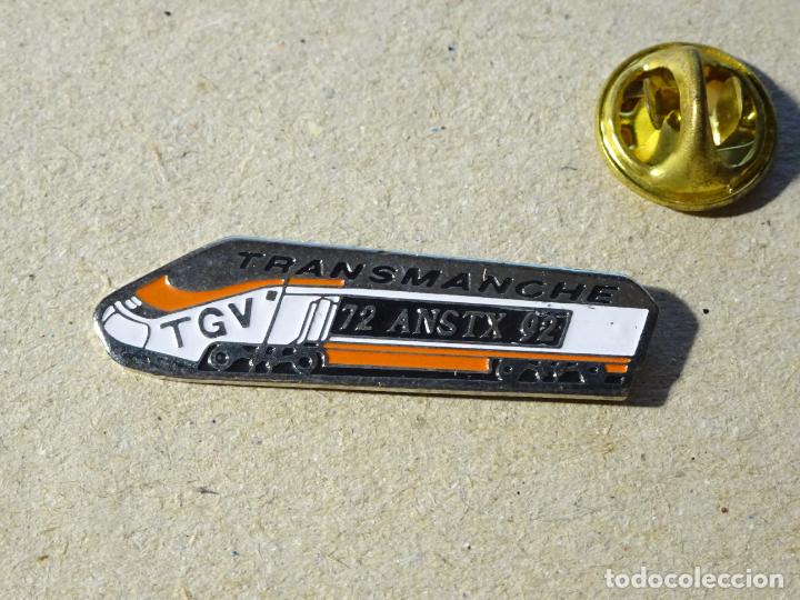 Sammlung von Pins: PIN DE TRENES FERROCARRILES. FRANCIA. TGV ANSTX 92 TRANSMANCHE