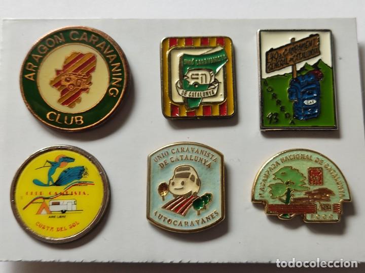 Pins de colecci&oacute;n: LOTE DE 6 PINS TEMA CAMPING - CARAVANIG