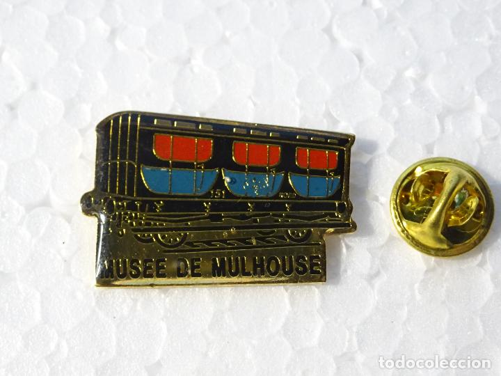 Pin's de collection: PIN DE TRENES FERROCARRILES. FRANCIA MUSEO TRANSPORTE MULHOUSE