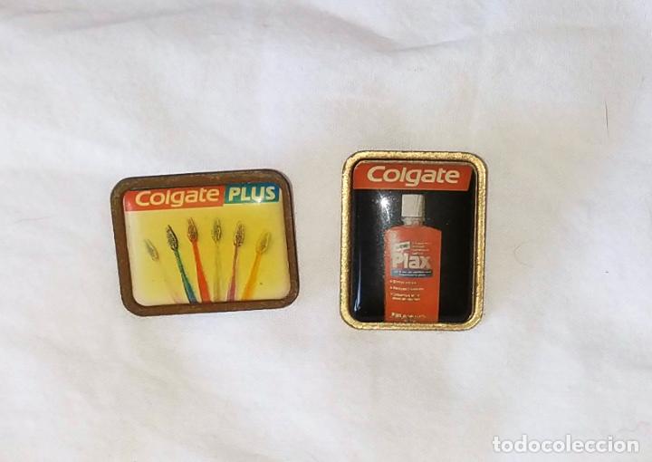 Pin's de collection: Lote 2 Pin PASTA DIENTES COLGATE
