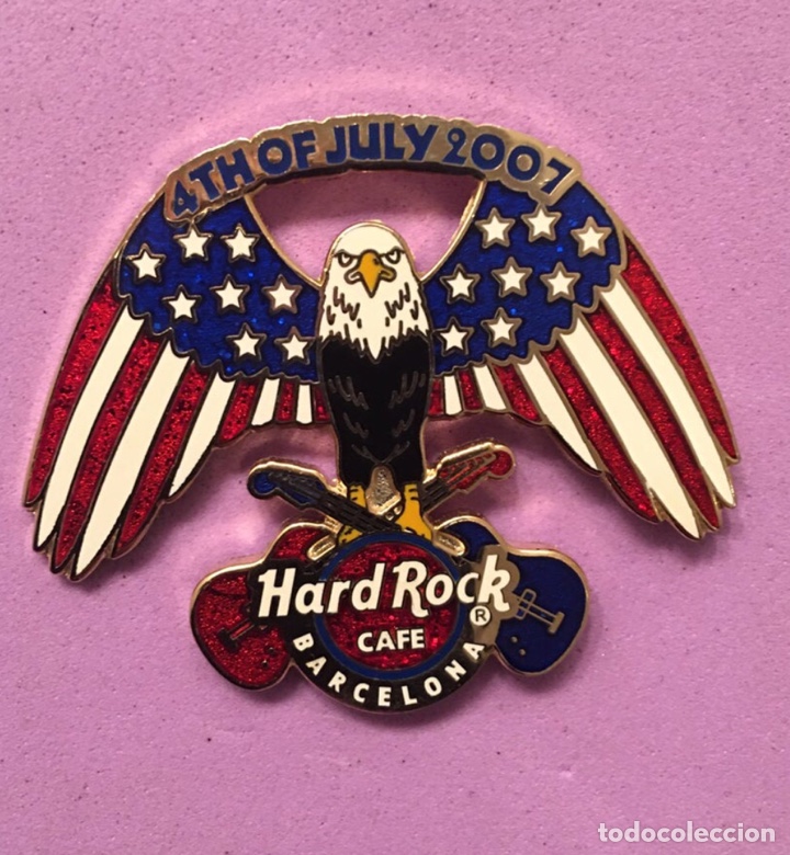 Pin's de collection: Hard Rock Cafe Barcelona - Pin 4th of july 2007