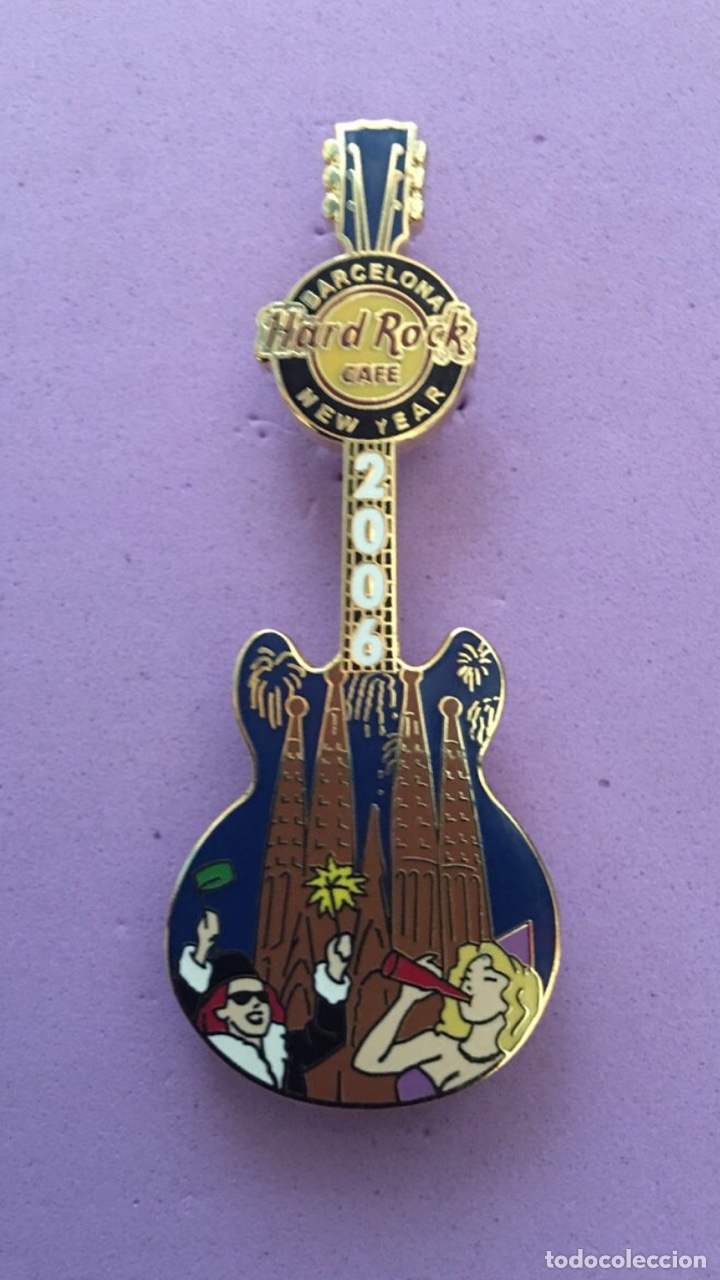 Pins de cole&ccedil;&atilde;o: Hard Rock Cafe Barcelona - Pin New Year 2006