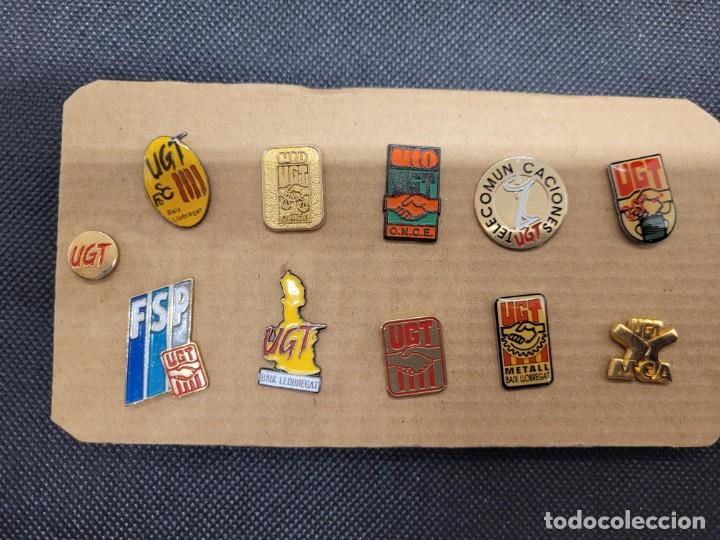 Pins de colecci&oacute;n: Colecci&oacute;n de 11 pins de la UGT - Foto 1
