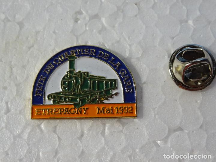 Pins de cole&ccedil;&atilde;o: PIN DE TRENES FERROCARRILES. FRANCIAS FIESTAS BARRIO ESTACI&Oacute;N FFCC ETREPAGNY 1992