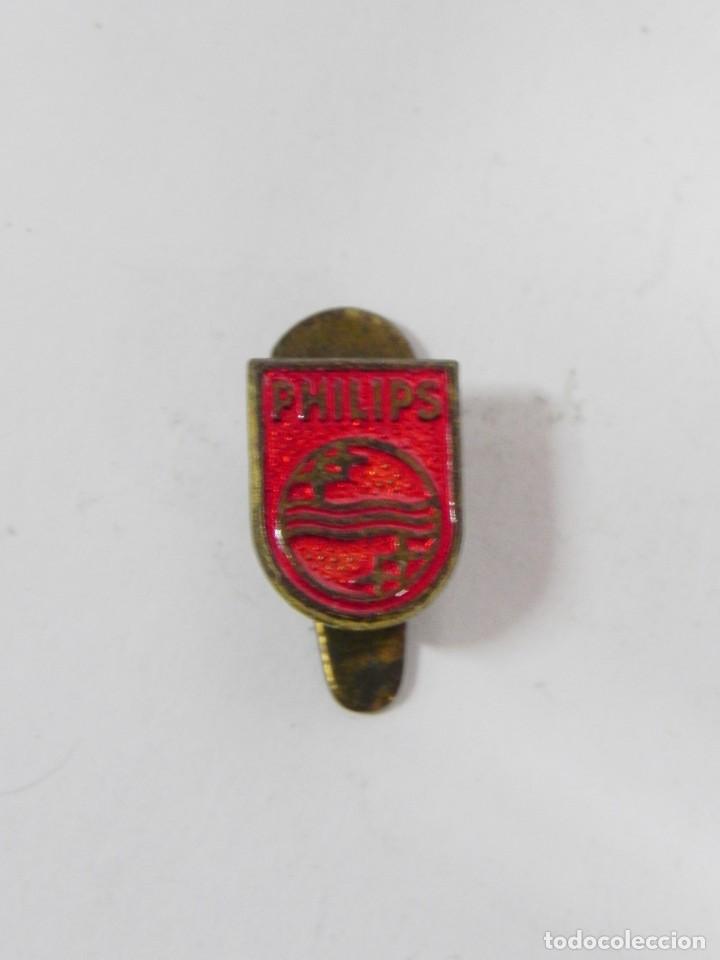 Pins de colecci&oacute;n: ANTIGUA INSIGNIA ESMALTADA DE ELECTRODOMESTICOS PHILIPS, RADIO, TELEVISION. MIDE 1 CMS.