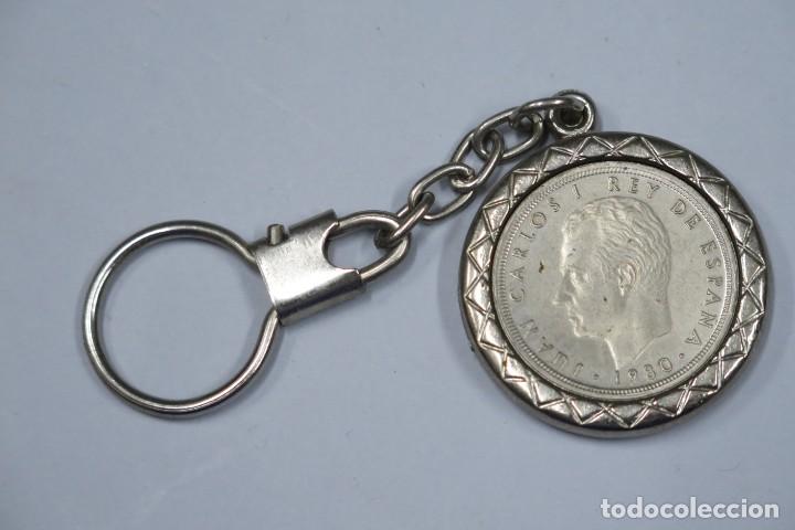 Pin's de collection: LLAVERO. MONEDA JUAN CARLOS I