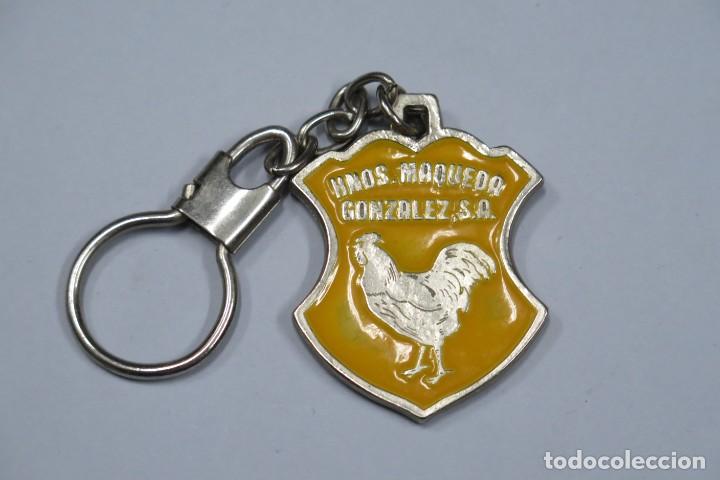 Pin's de collection: LLAVERO. ALMACEN DE POLLOS. HERMANOS MAQUEDA. MOSTOLES