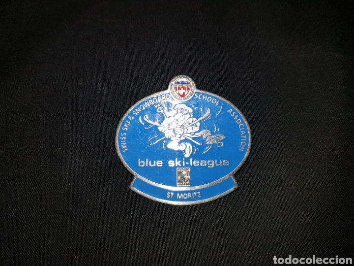 Pins de colecci&oacute;n: Pin metal St. Moritz Blue Ski League Swiss Ski & Snowboard School Association