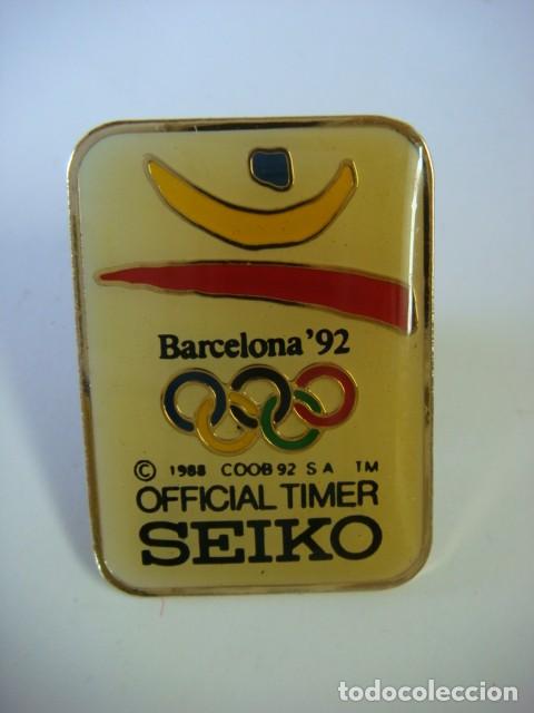Pins de colecci&oacute;n: PINS DE BARCELONA'92 OFFICIAL TIMER SEIKO-CAJ-N&ordm;-9 CAR-N&ordm;-11