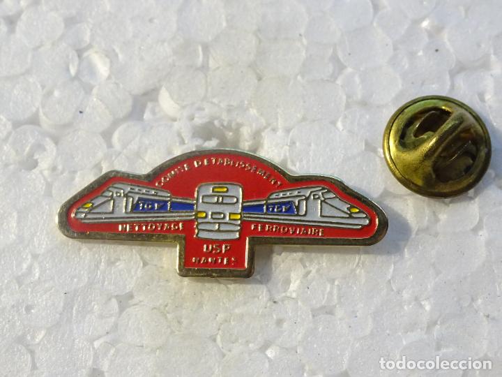 Pins de cole&ccedil;&atilde;o: PIN DE TRENES FERROCARRILES. FRANCIA. FERROVIARIOS USP NANTES
