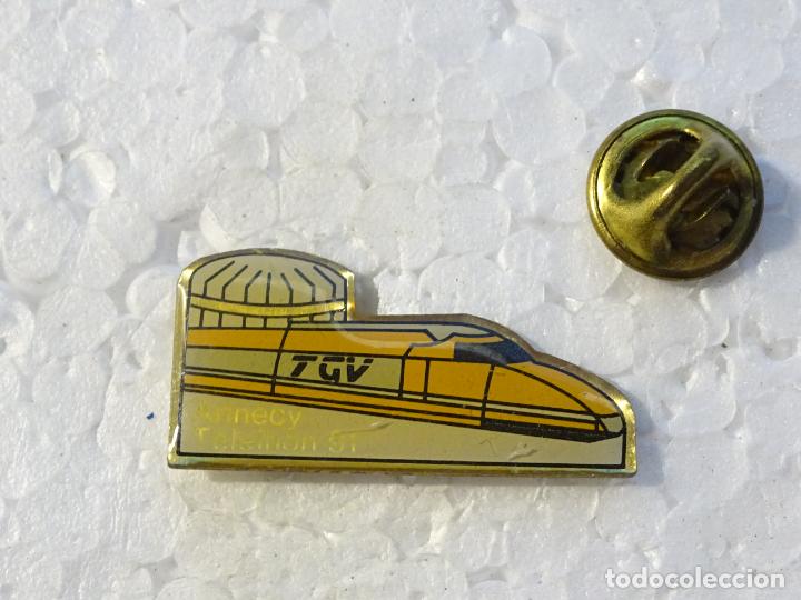 Sammlung von Pins: PIN DE TRENES FERROCARRILES. FRANCIA. TGV ANNECY TELELHON 91