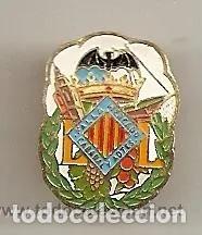 Pins de colecci&oacute;n: Fallas de Valencia: antigua insignia esmaltada de la falla Mercado Caba&ntilde;al y adyacentes
