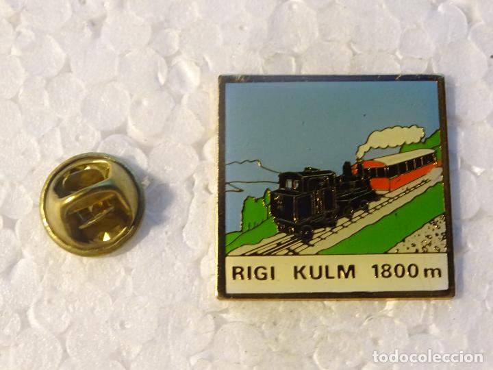 Sammlung von Pins: PIN DE TRENES FERROCARRILES. SUIZA. TREN ALPINO ALPES. RIGI KULM 1800M