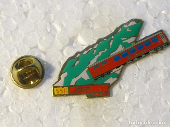 Pins de colecci&oacute;n: PIN DE TRENES FERROCARRILES. SUIZA. TREN ALPINO ALPES. RHB RESTAURANT SSG WR 3815