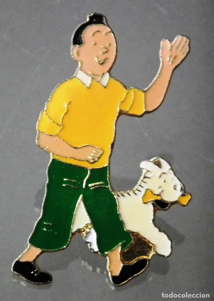 Pins de colecci&oacute;n: ANTIGUO PIN TINT&Iacute;N Y MIL&Uacute; - PANTAL&Oacute;N VERDE