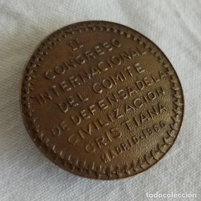 Pins de cole&ccedil;&atilde;o: Insignia solapa II Congreso Internacional Comit&eacute; de Defensa de la Civilizaci&oacute;n cristiana Madrid 1960