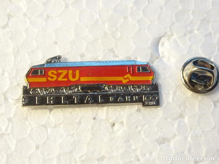 Pins e Spille di collezione: PIN DE TRENES FERROCARRILES. SUIZA. SZU SIHLTALBAHN 100 A&Ntilde;OS