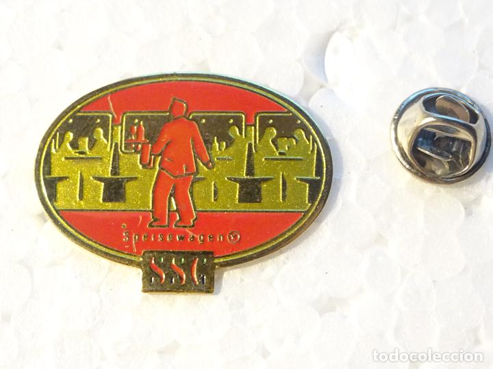 Pins de colecci&oacute;n: PIN DE TRENES FERROCARRILES. SUIZA. SSG VAG&Oacute;N RESTAURANTE.