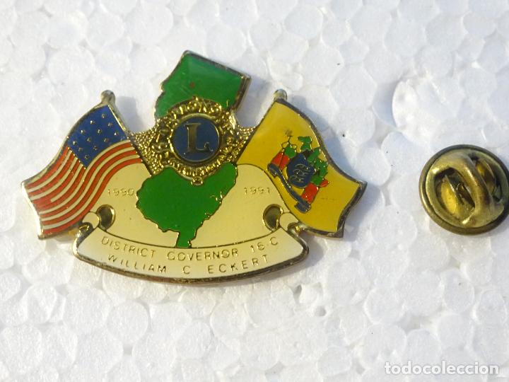 Pins de colecci&oacute;n: PIN DE BANDERAS. CLUB LEONES LIONS INTERNATIONAL BANDERA ESTADOS UNIDOS Y NEW JERSEY