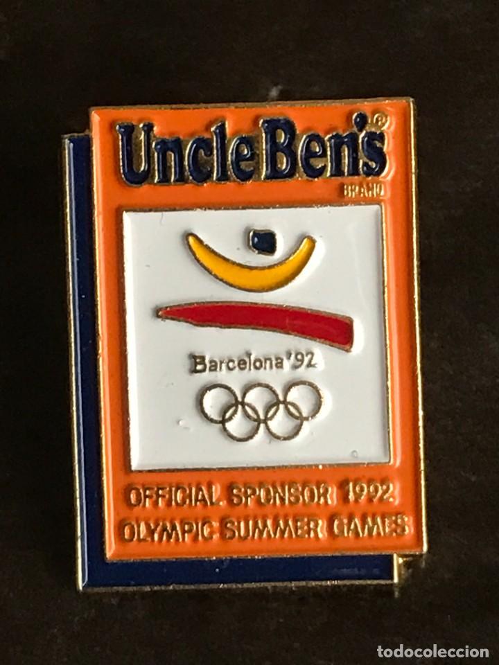 Pins de cole&ccedil;&atilde;o: PIN OLIMPICO BARCELONA 92 1992 - UNCLE BEN&acute;S SPONSOR - OLYMPIC GAMES JUEGOS OLIMPICOS