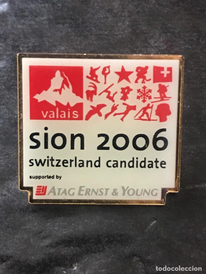 Sammlung von Pins: PIN OLIMPICO SION 2006 CANDIDATURA OLIMPICA - ATAG ERMST & YOUNG - OLYMPIC GAMES JUEGOS OLIMPICOS