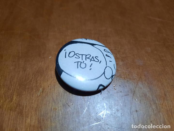 Pins de colecci&oacute;n: OSTRAS, TU. ONOMATOPEYA. COMIC CHAPA. PIN. 0.31 MM. DETR&Aacute;S MET&Aacute;LICA. SIN USO